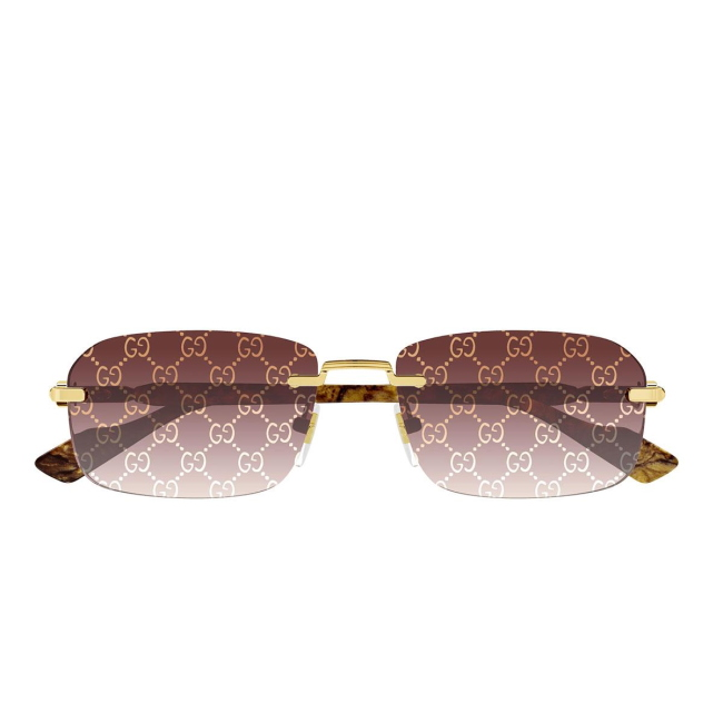 Gucci GG1221S Col.004 gold yellow red Cal.56 New SUNGLASSES