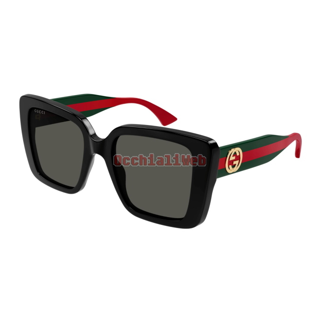 Gucci GG1861S Col.001 black green grey Cal.53 New SUNGLASSES