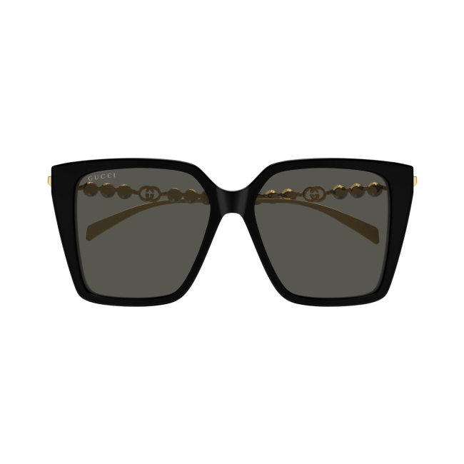 Gucci GG1967S Col.001 black gold grey Cal.54 New SUNGLASSES