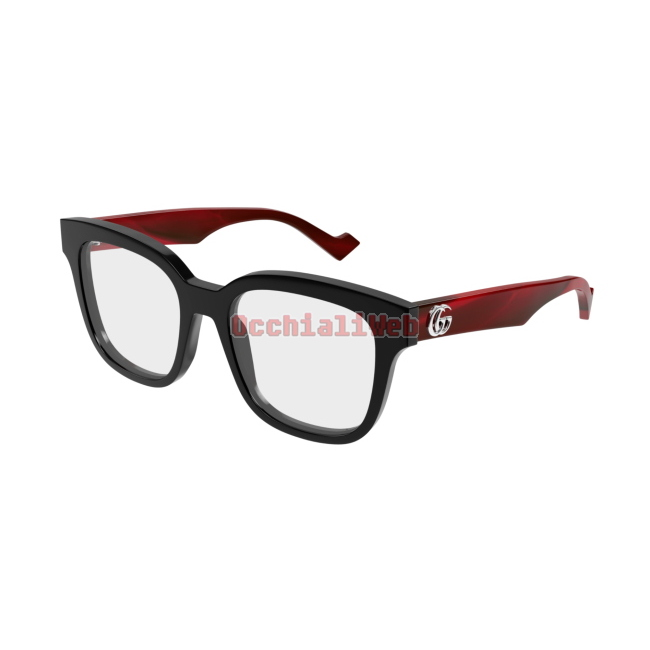 Gucci GG0958O Col.013 black red transparent Cal.52 New EYEGLASSES-EYEWEAR